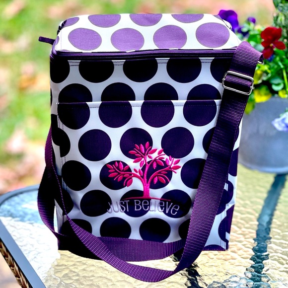 thirtyone Bags Thirtyone Purple Polka Dot Just Believe Thermal